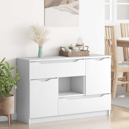 vidaXL Commode à tiroirs Blanc 100 x 30 x 65,6 cm Bois d'ingénierie