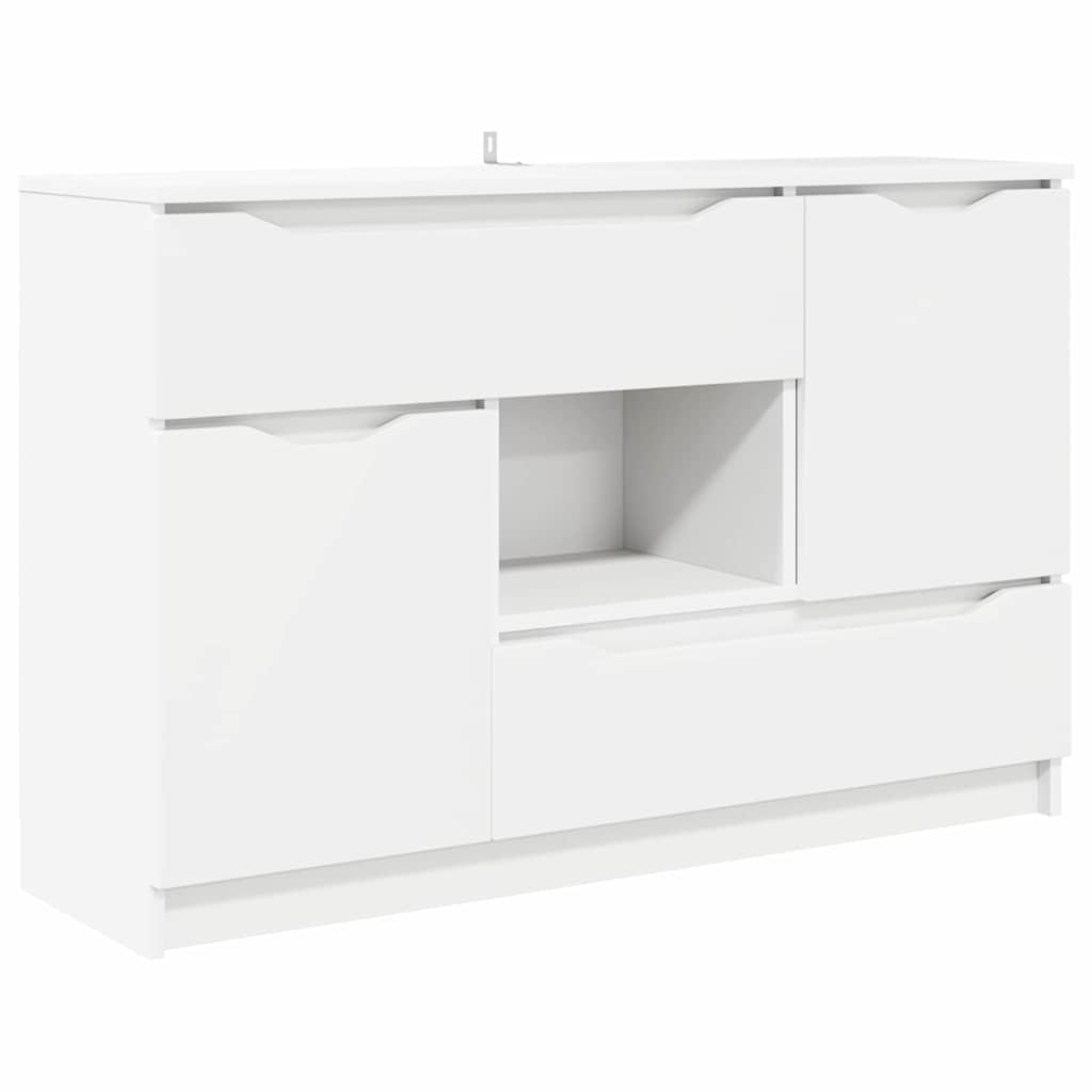 vidaXL Commode à tiroirs Blanc 100 x 30 x 65,6 cm Bois d'ingénierie