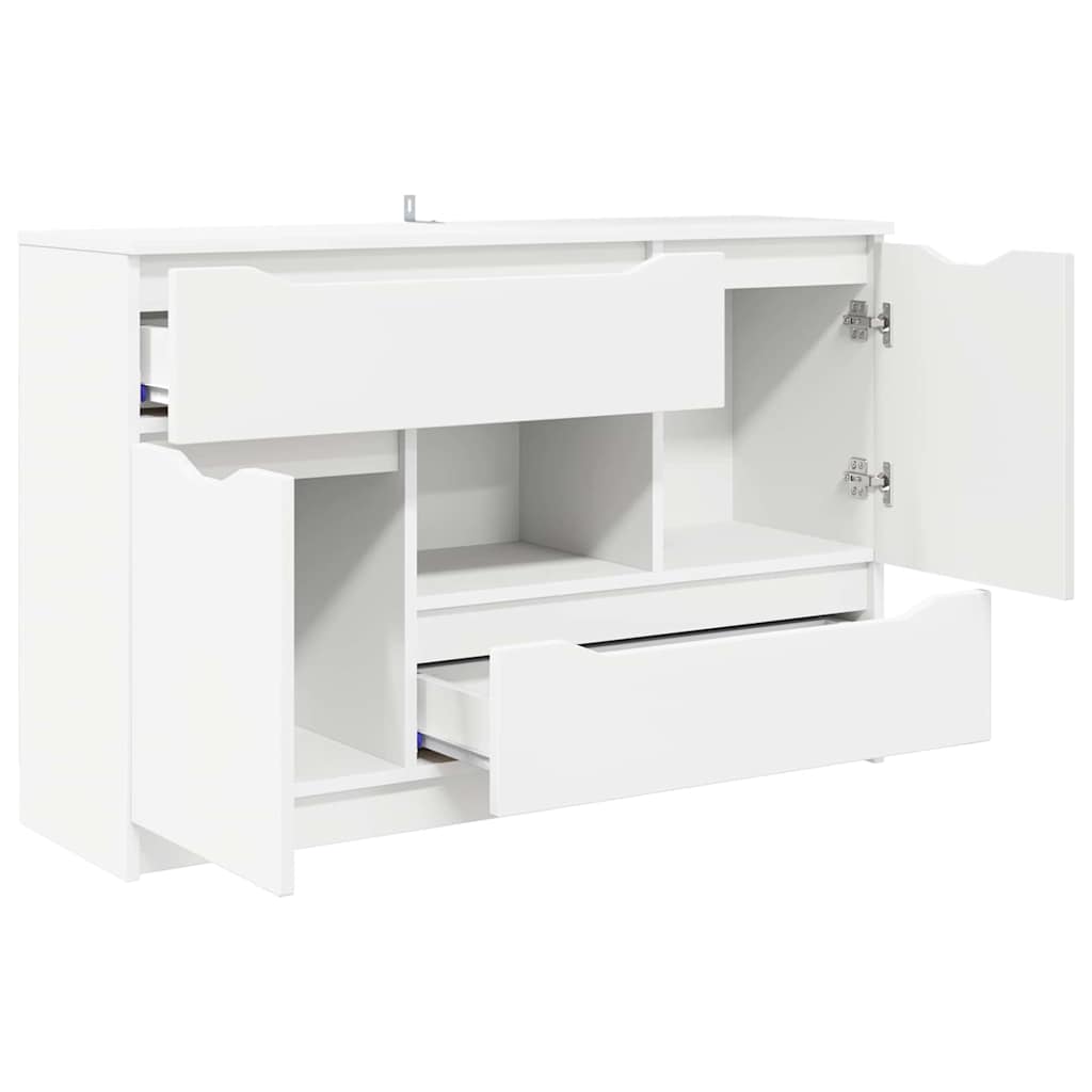 vidaXL Commode à tiroirs Blanc 100 x 30 x 65,6 cm Bois d'ingénierie