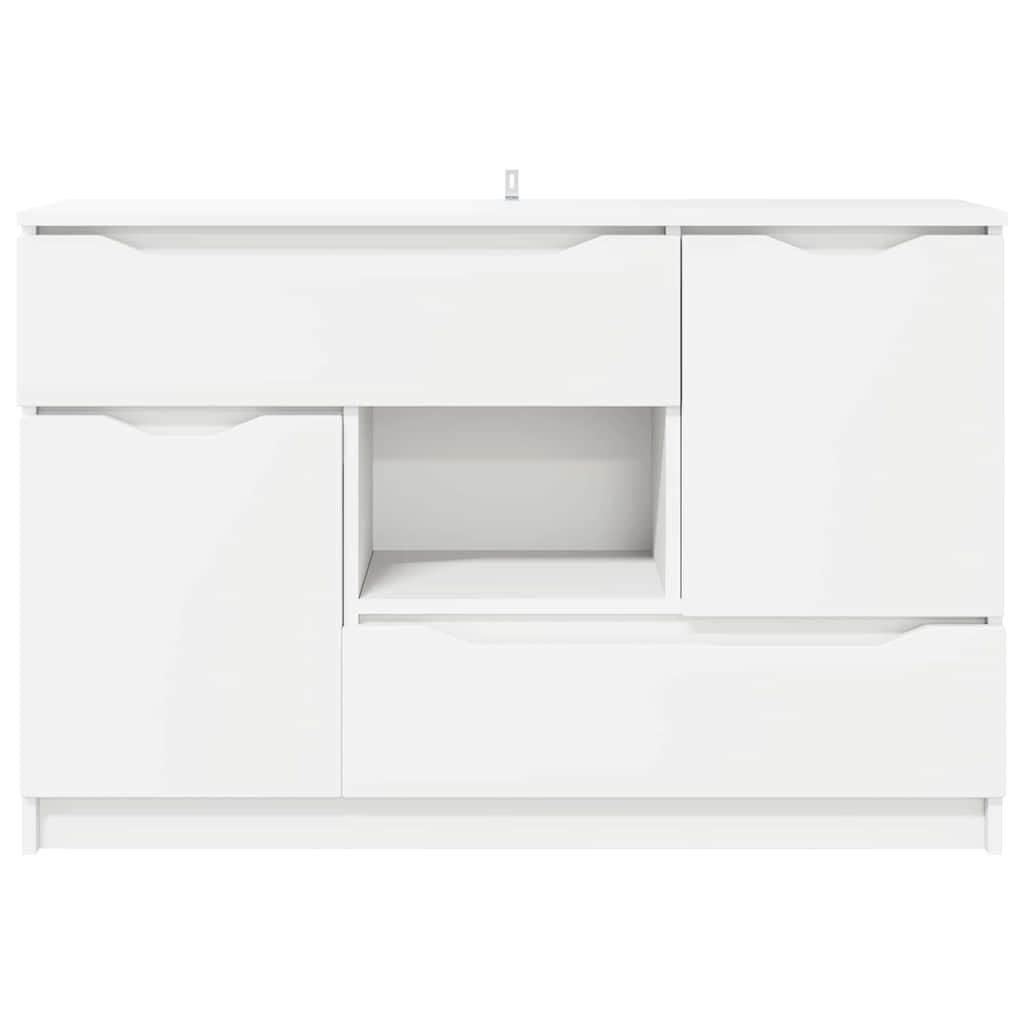 vidaXL Commode à tiroirs Blanc 100 x 30 x 65,6 cm Bois d'ingénierie