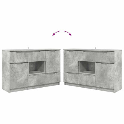 vidaXL Sideboard Beton Grau 100 x 30 x 65,6 Holzwerkstoff