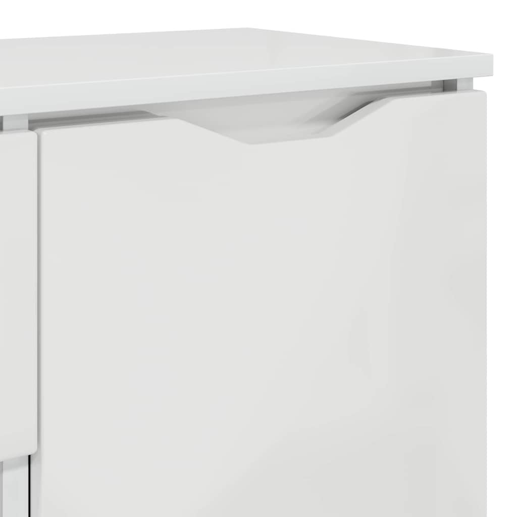 vidaXL Sideboard Hochglanz Weiß 100 x 30 x 65,6 Holzwerkstoff