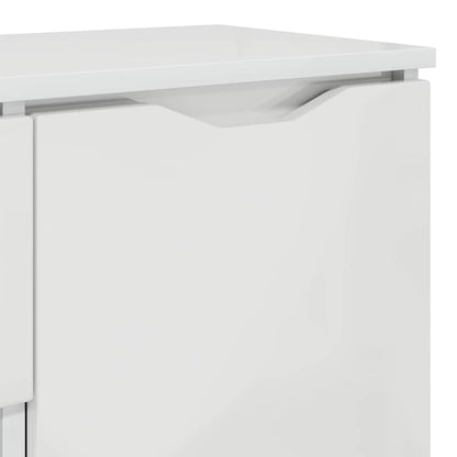 vidaXL Sideboard Hochglanz Weiß 100 x 30 x 65,6 Holzwerkstoff