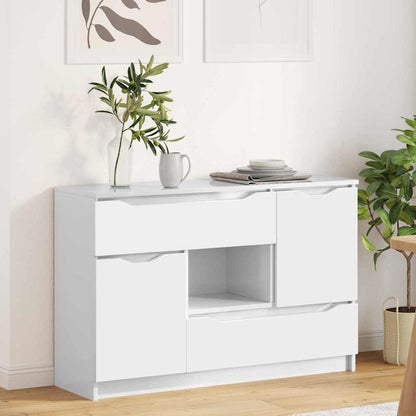 vidaXL Sideboard Hochglanz Weiß 100 x 30 x 65,6 Holzwerkstoff