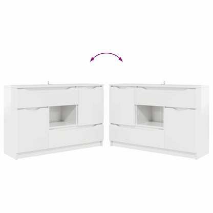 vidaXL Sideboard Hochglanz Weiß 100 x 30 x 65,6 Holzwerkstoff