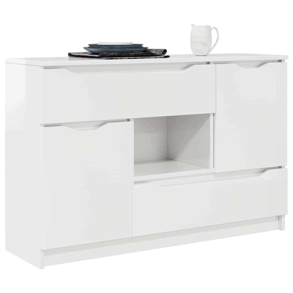 vidaXL Sideboard Hochglanz Weiß 100 x 30 x 65,6 Holzwerkstoff