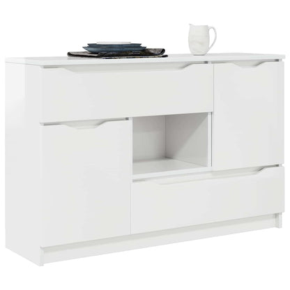 vidaXL Sideboard Hochglanz Weiß 100 x 30 x 65,6 Holzwerkstoff