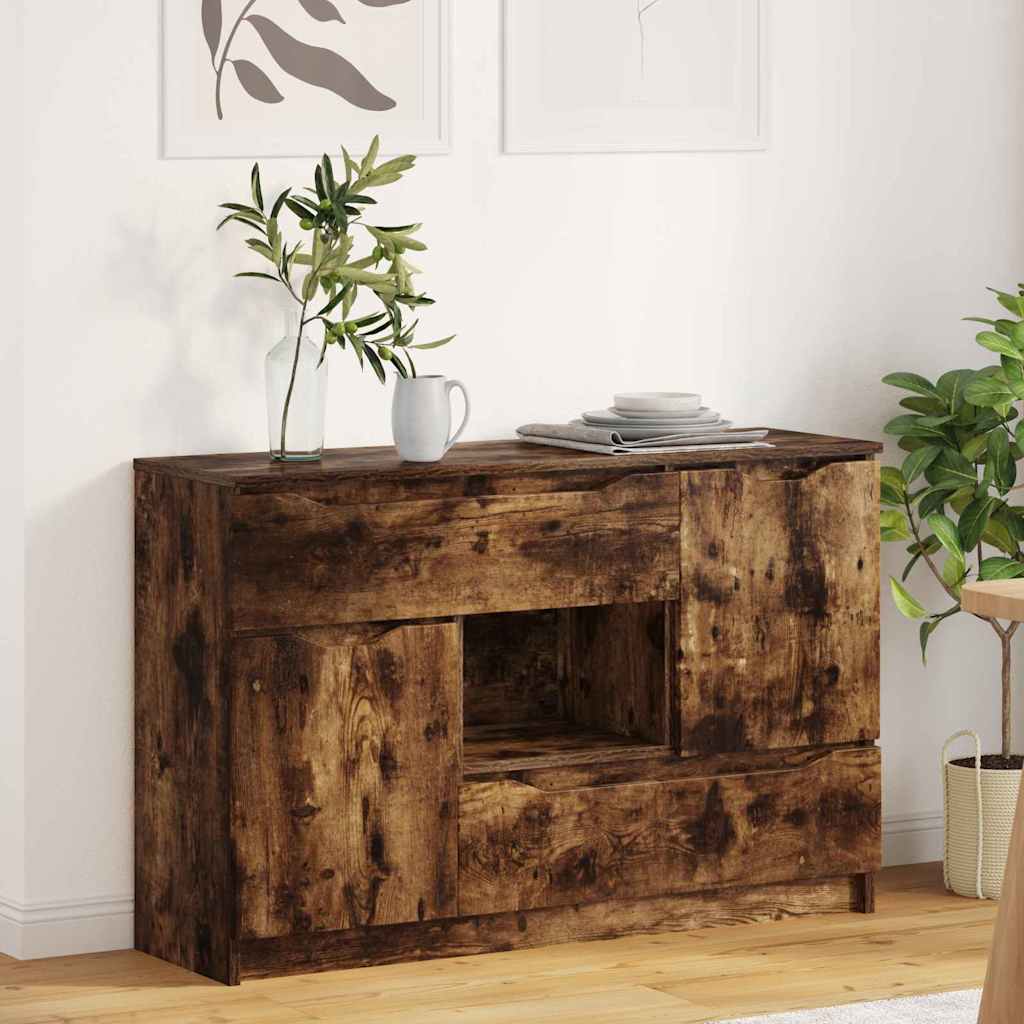 vidaXL Sideboard Geräucherte Eiche 100 x 30 x 65,6 Holzwerkstoff
