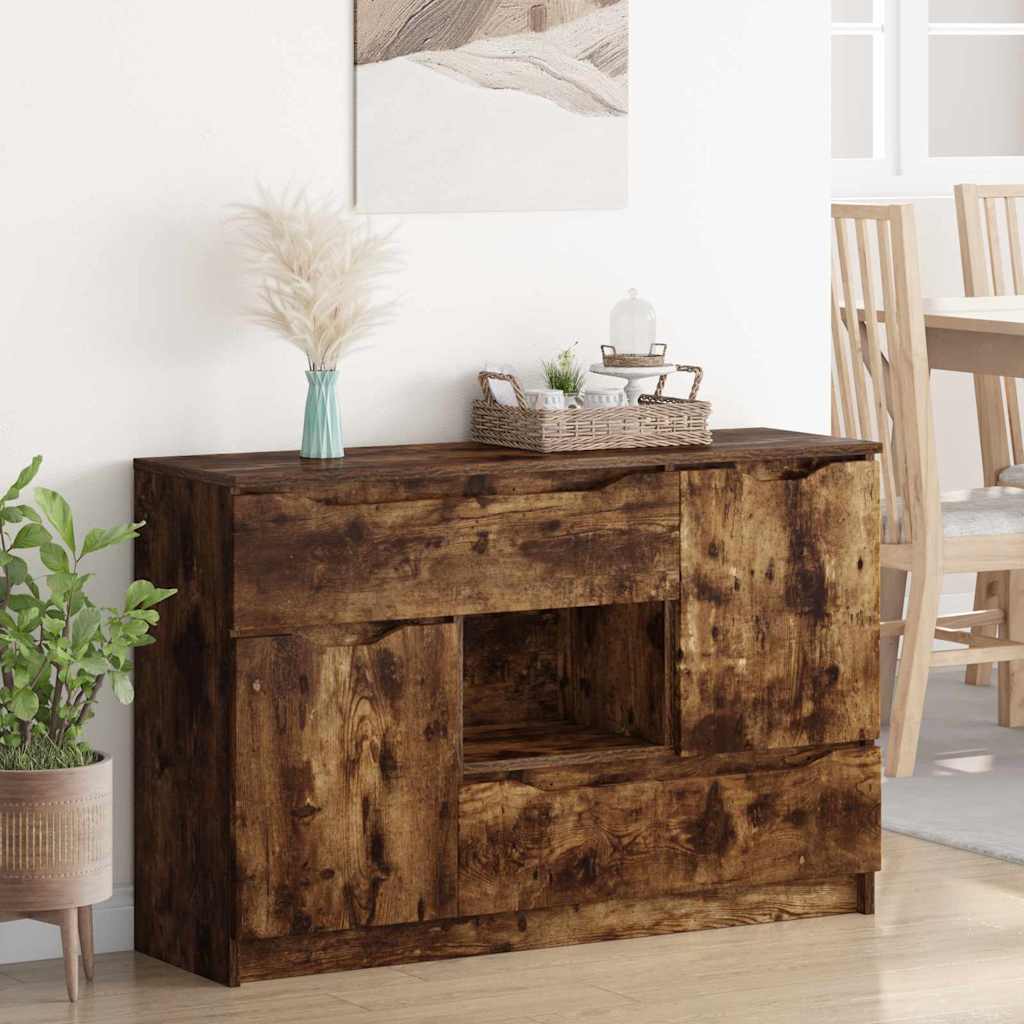 vidaXL Sideboard Geräucherte Eiche 100 x 30 x 65,6 Holzwerkstoff