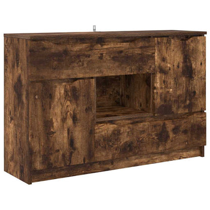 vidaXL Sideboard Geräucherte Eiche 100 x 30 x 65,6 Holzwerkstoff
