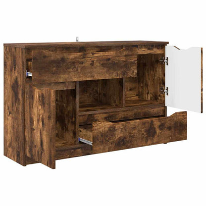 vidaXL Sideboard Geräucherte Eiche 100 x 30 x 65,6 Holzwerkstoff