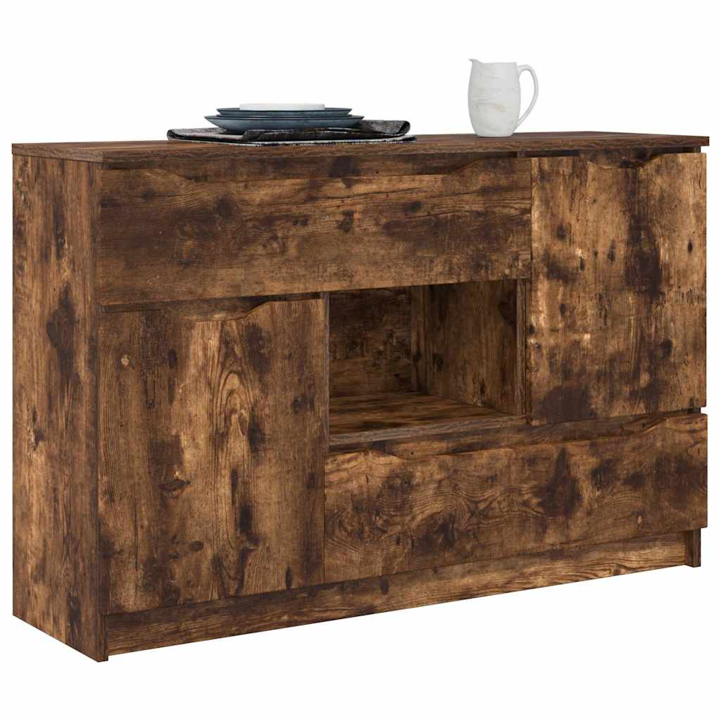 vidaXL Sideboard Geräucherte Eiche 100 x 30 x 65,6 Holzwerkstoff