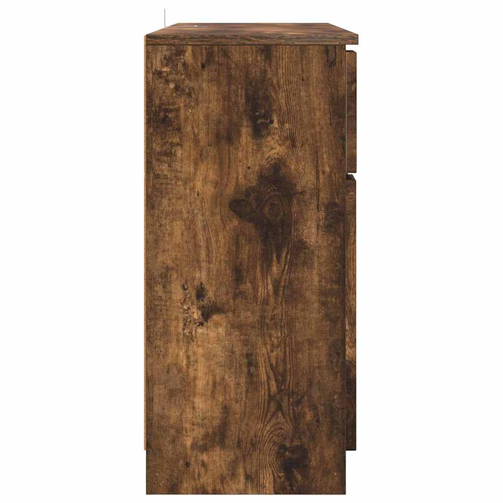 vidaXL Sideboard Geräucherte Eiche 100 x 30 x 65,6 Holzwerkstoff