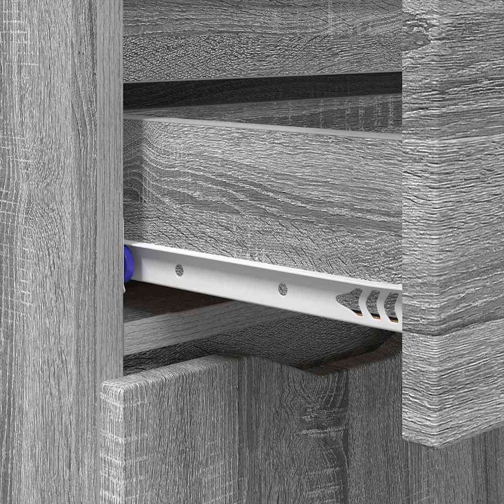 vidaXL Sideboard Graues Sonoma 100 x 30 x 65,6 Holzwerkstoff