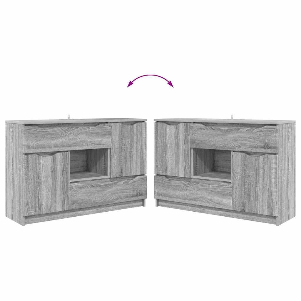 vidaXL Sideboard Graues Sonoma 100 x 30 x 65,6 Holzwerkstoff