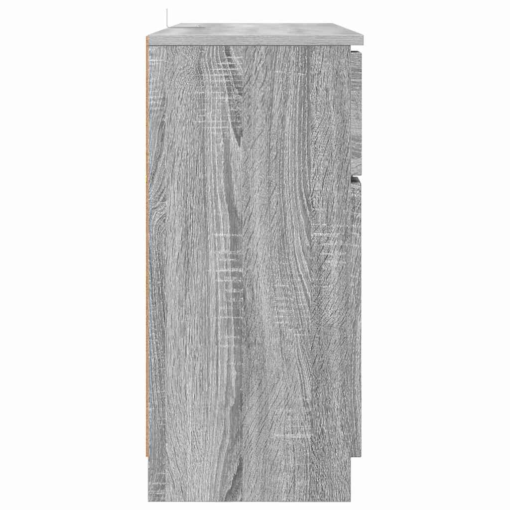 vidaXL Sideboard Graues Sonoma 100 x 30 x 65,6 Holzwerkstoff