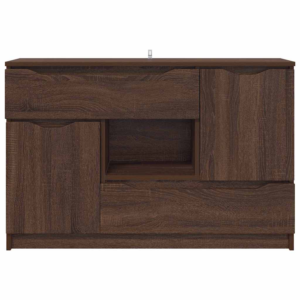 vidaXL Sideboard Braun Eichen-Optik 100 x 30 x 65,6 Holzwerkstoff