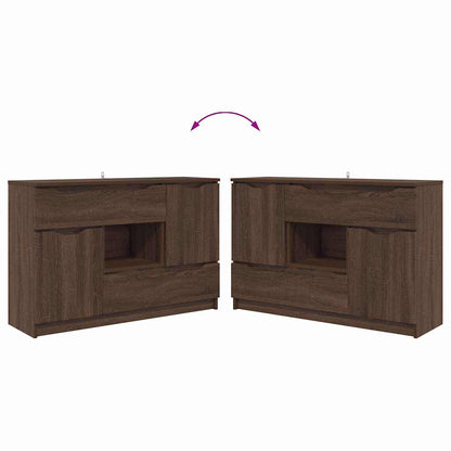 vidaXL Sideboard Braun Eichen-Optik 100 x 30 x 65,6 Holzwerkstoff