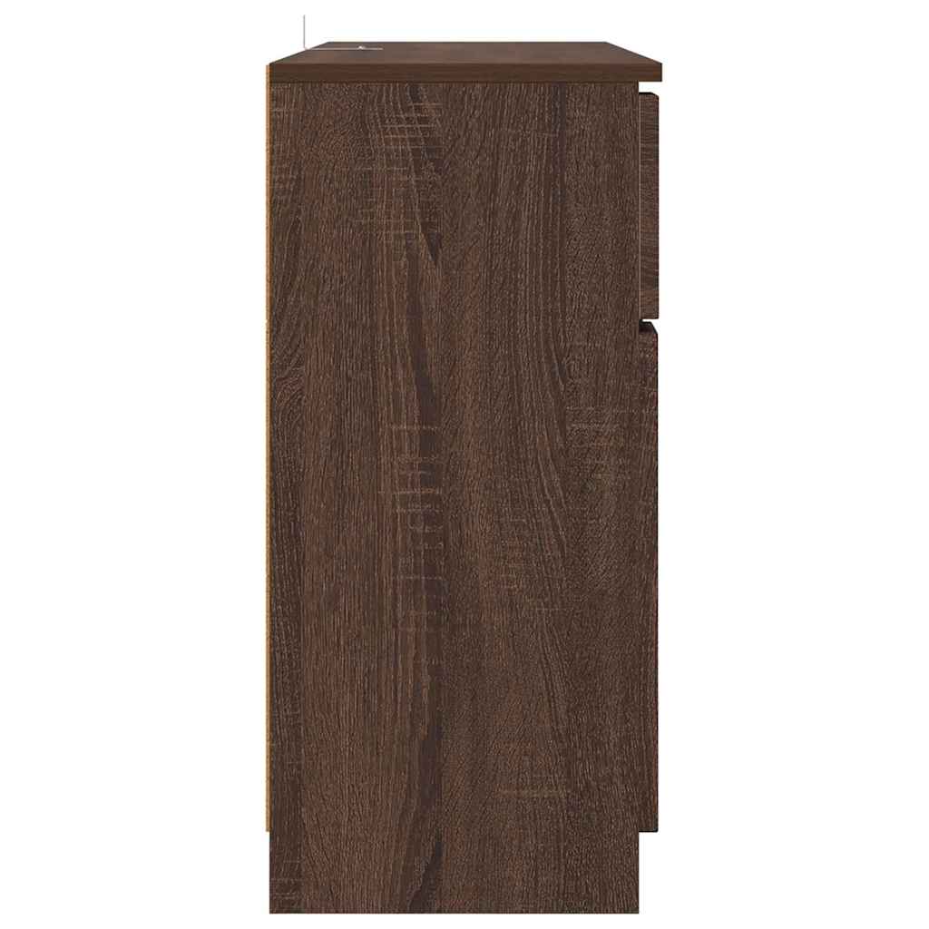vidaXL Sideboard Braun Eichen-Optik 100 x 30 x 65,6 Holzwerkstoff