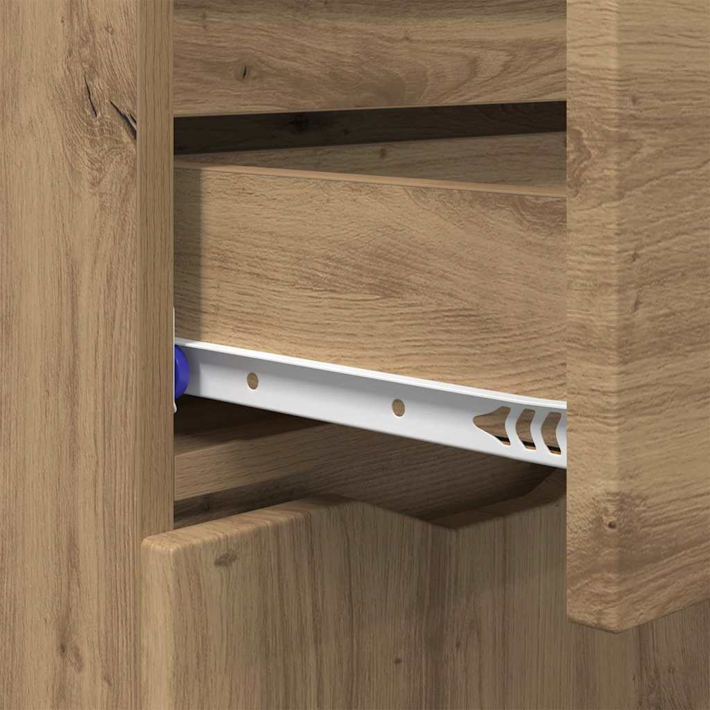 vidaXL Sideboard Artisan-Eiche 100 x 30 x 65,6 Holzwerkstoff