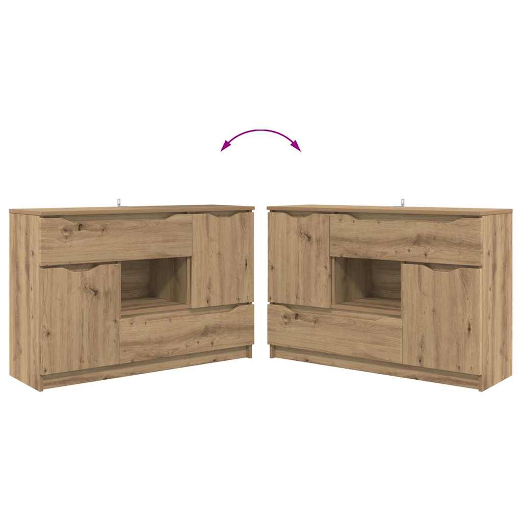 vidaXL Sideboard Artisan-Eiche 100 x 30 x 65,6 Holzwerkstoff