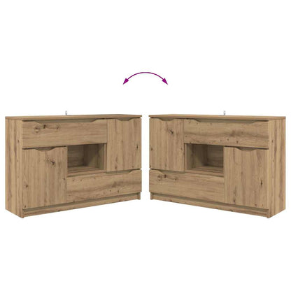 vidaXL Sideboard Artisan-Eiche 100 x 30 x 65,6 Holzwerkstoff