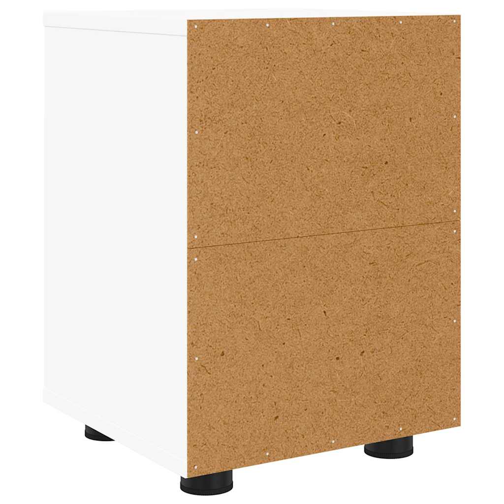 vidaXL Nachttische 2 pcs Weiß 30,5 x 30 x 43 cm Holzwerkstoff