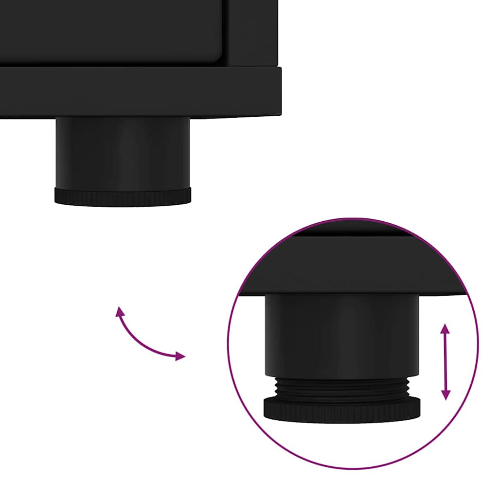 Nachttische 2 pcs Schwarz 30,5 x 30 x 43 cm Holzwerkstoff