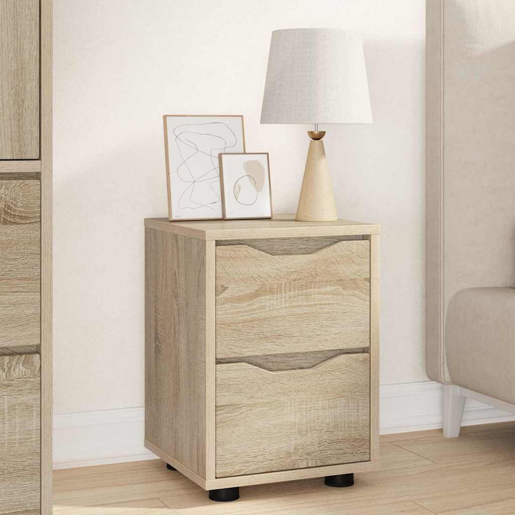 vidaXL Nachttische 2 pcs Sonoma-Eiche 30,5 x 30 x 43 cm Holzwerkstoff