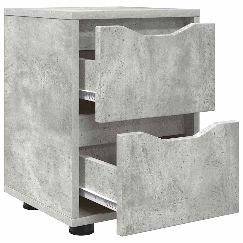 vidaXL Nachttisch Beton Grau 30,5 x 30 x 43 cm Holzwerkstoff