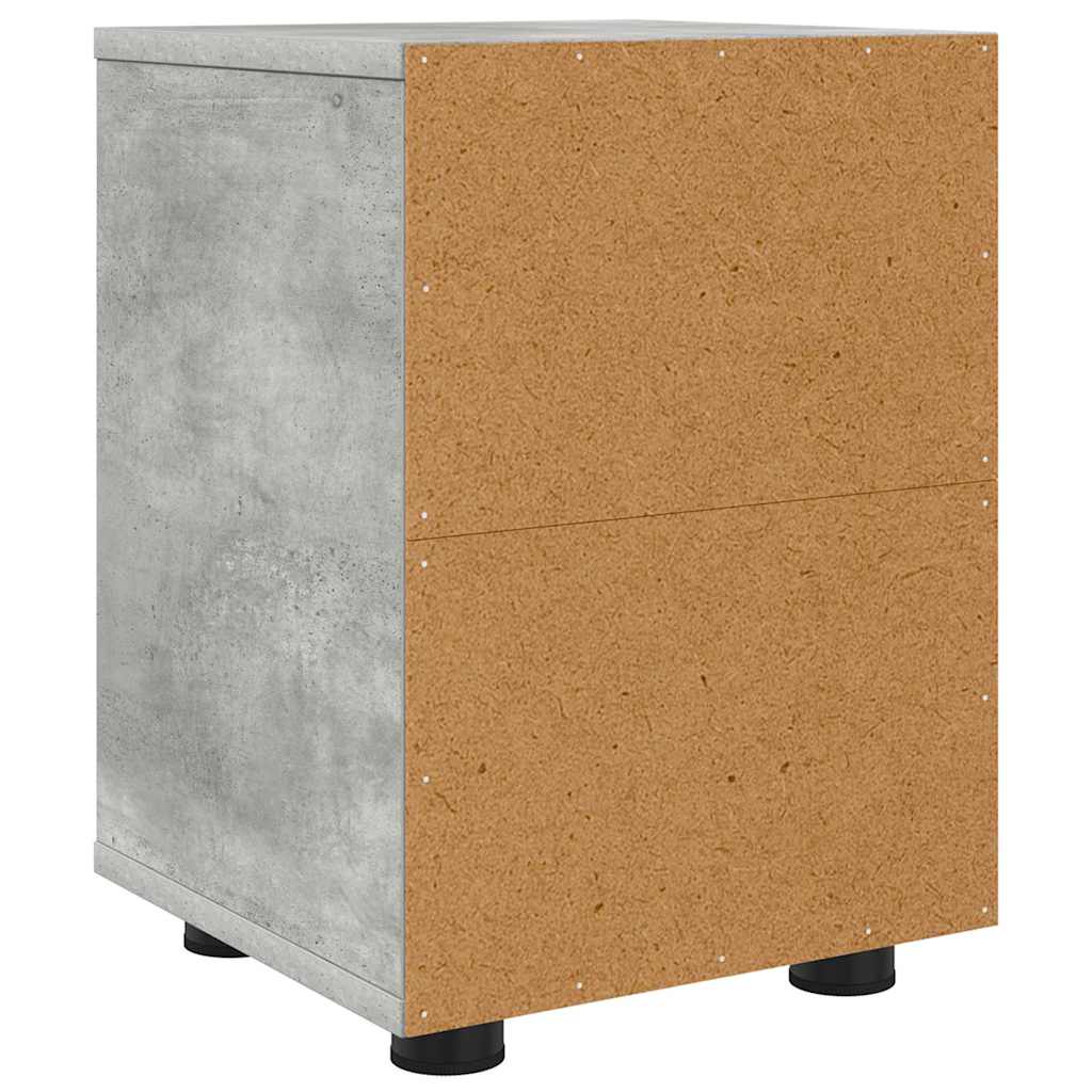 vidaXL Nachttische 2 pcs Beton Grau 30,5 x 30 x 43 cm Holzwerkstoff