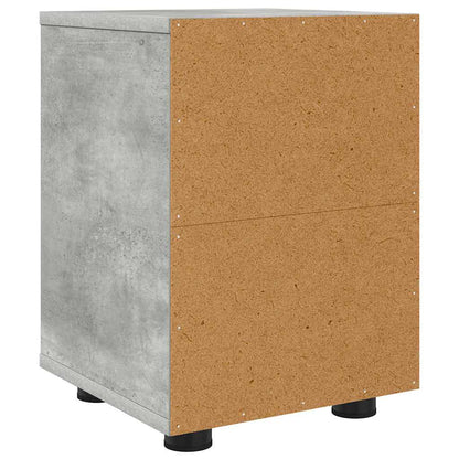vidaXL Nachttische 2 pcs Beton Grau 30,5 x 30 x 43 cm Holzwerkstoff