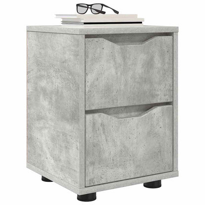vidaXL Nachttische 2 pcs Beton Grau 30,5 x 30 x 43 cm Holzwerkstoff