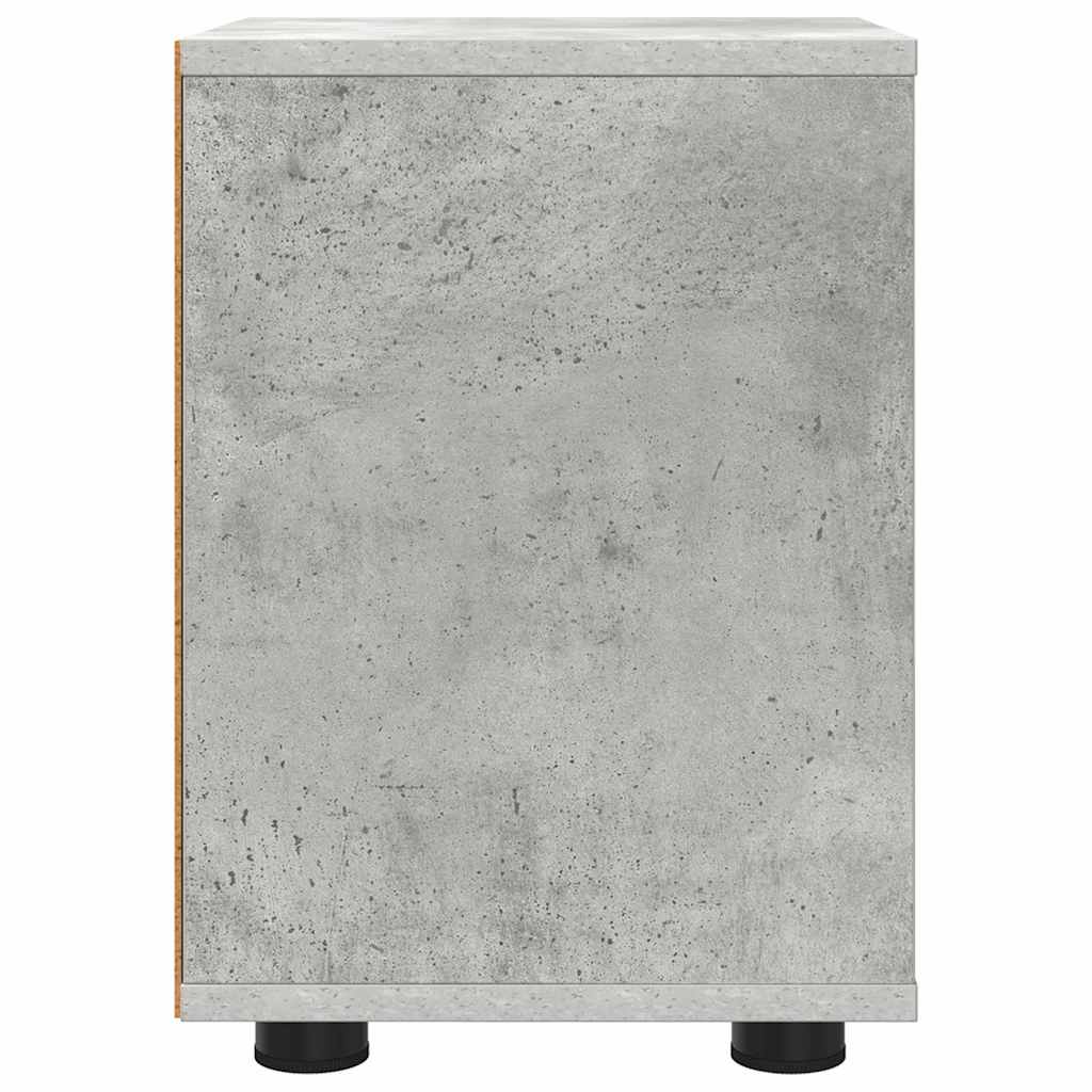 vidaXL Nachttische 2 pcs Beton Grau 30,5 x 30 x 43 cm Holzwerkstoff