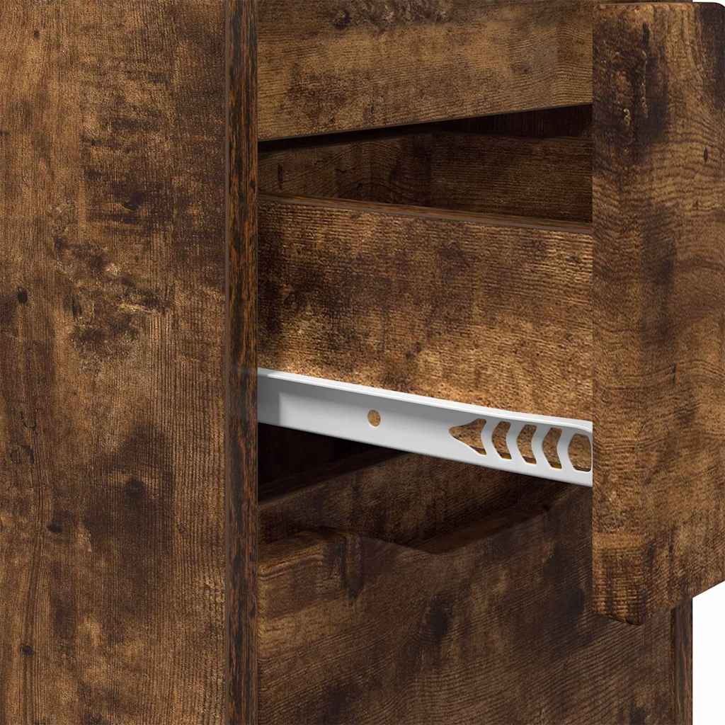 vidaXL Nachttisch Geräucherte Eiche 30,5 x 30 x 43 cm Holzwerkstoff