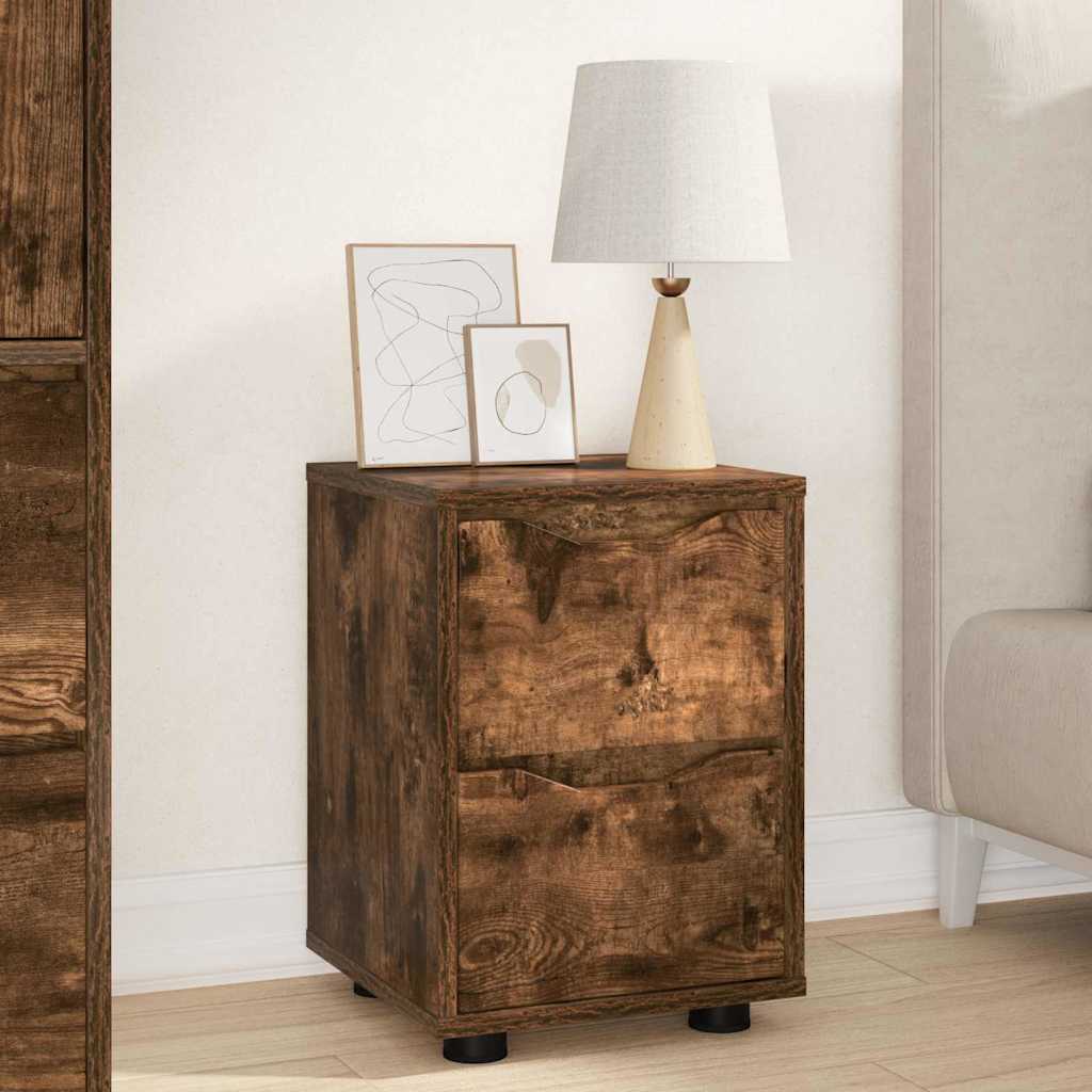 vidaXL Nachttisch Geräucherte Eiche 30,5 x 30 x 43 cm Holzwerkstoff
