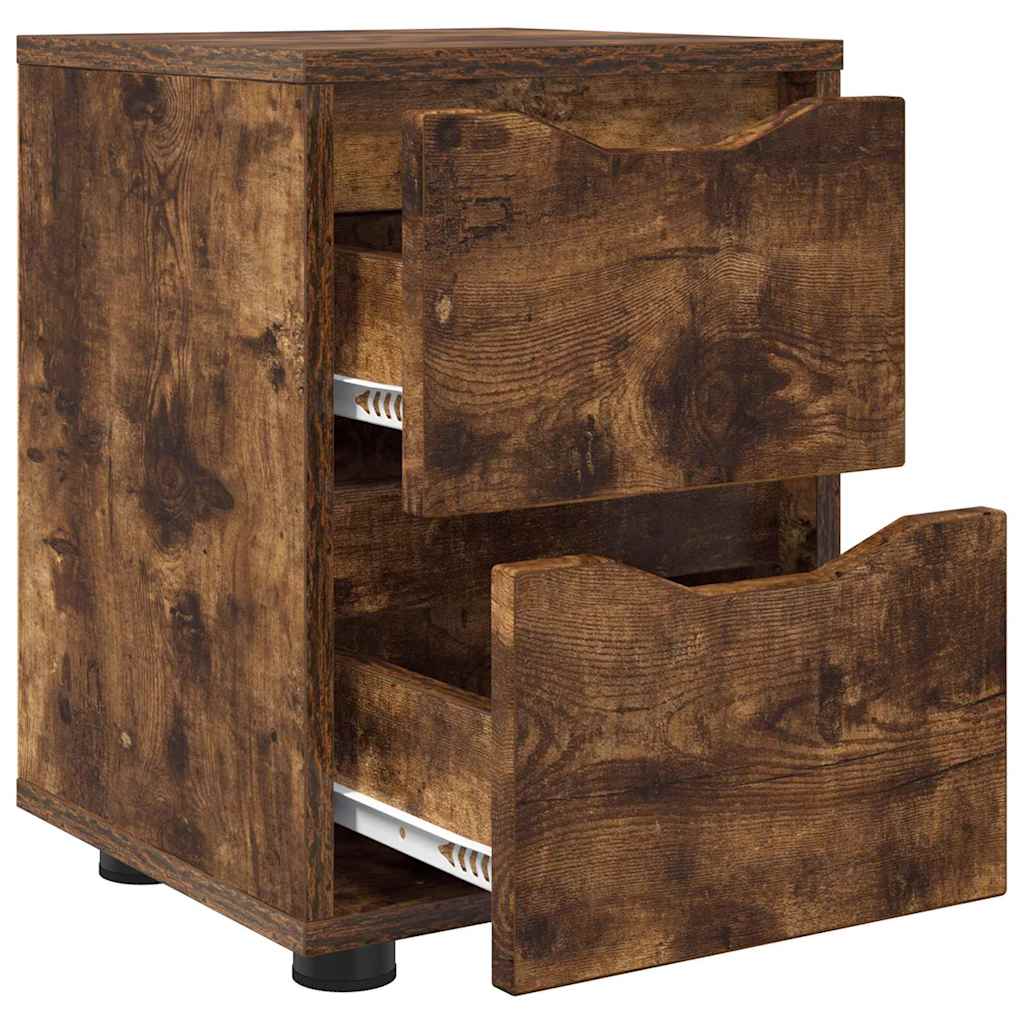 vidaXL Nachttisch Geräucherte Eiche 30,5 x 30 x 43 cm Holzwerkstoff