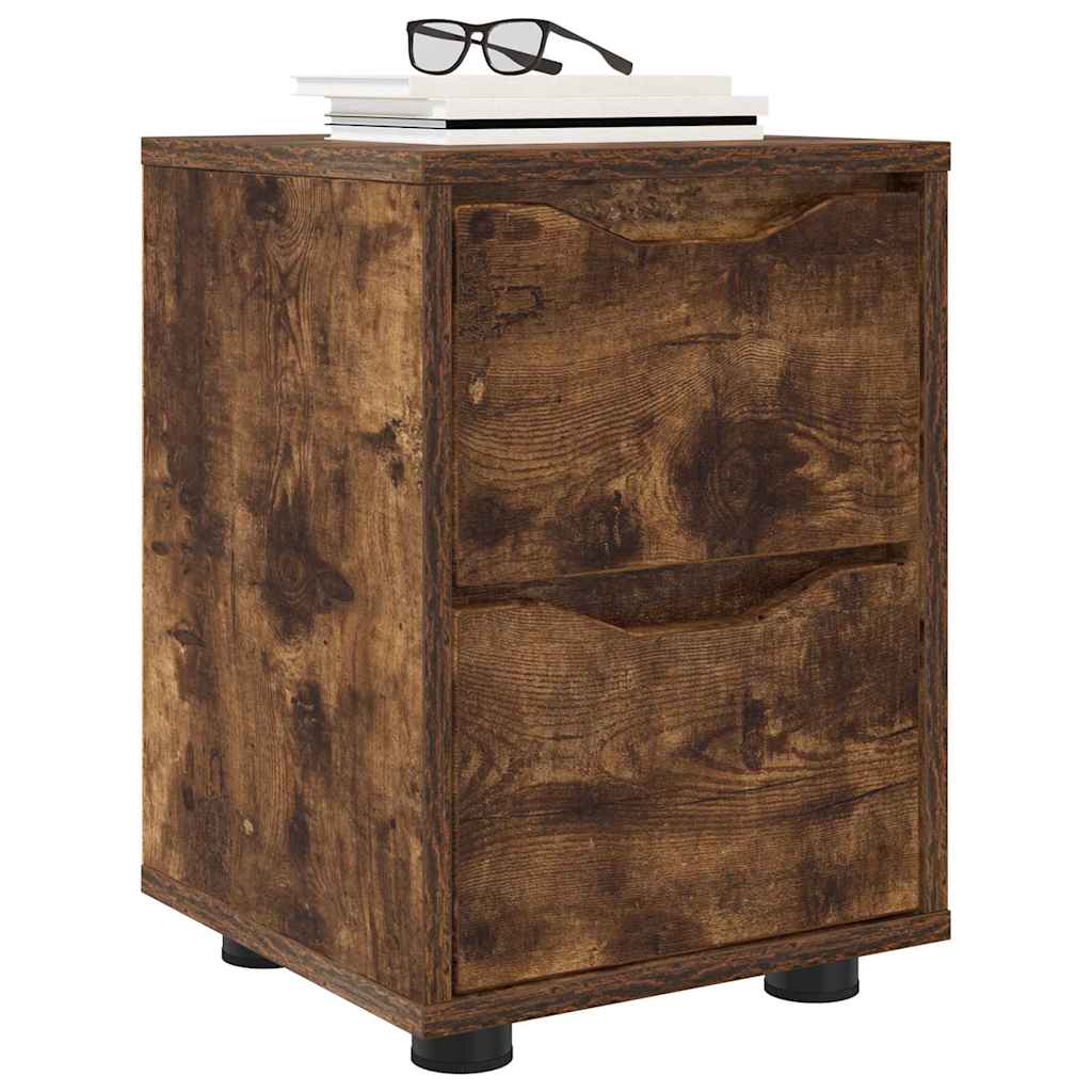vidaXL Nachttisch Geräucherte Eiche 30,5 x 30 x 43 cm Holzwerkstoff