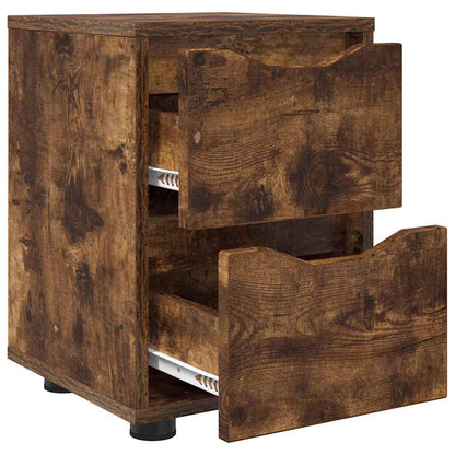 vidaXL Nachttische 2 pcs Geräucherte Eiche 30,5 x 30 x 43 cm