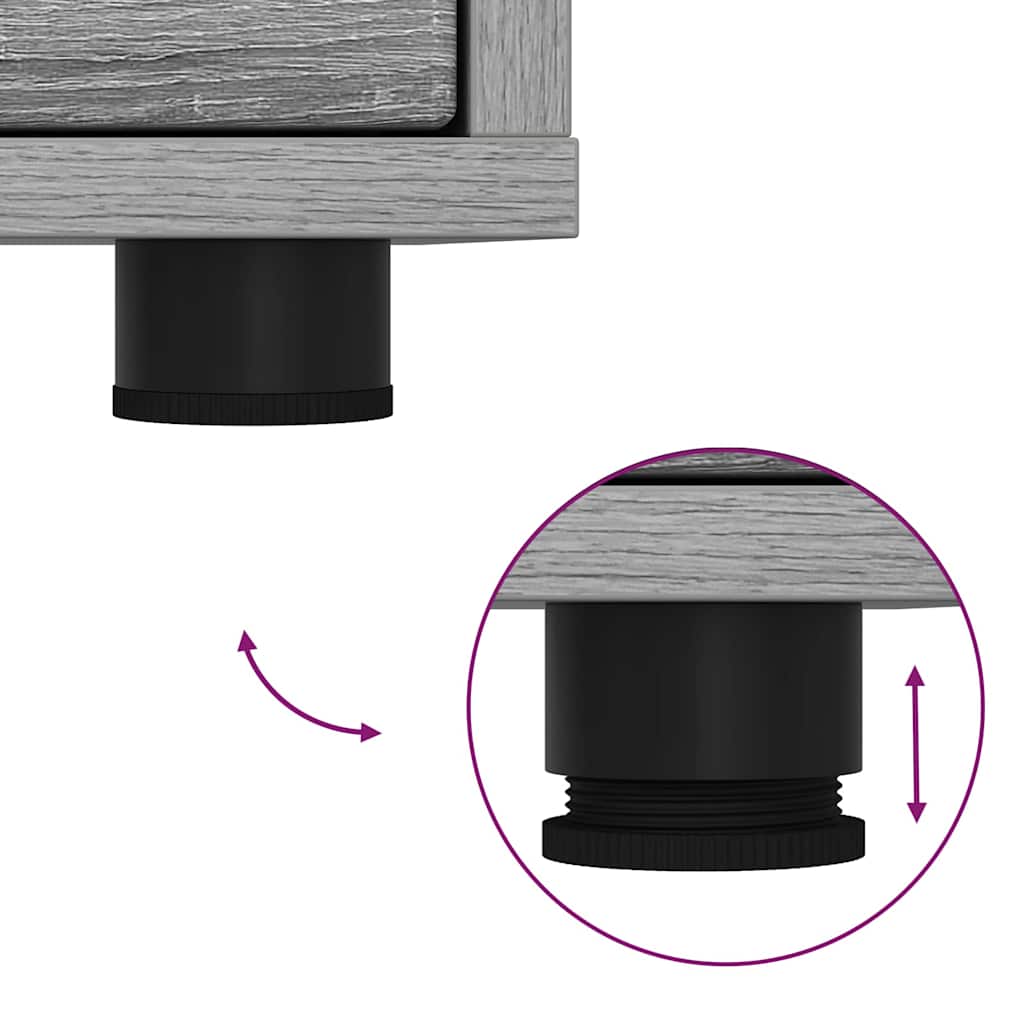 Nachttisch Graues Sonoma 30,5 x 30 x 43 cm Holzwerkstoff