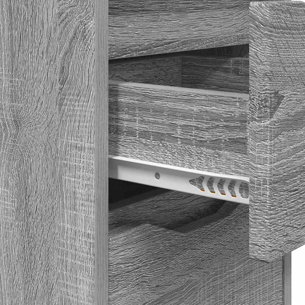 vidaXL Nachttische 2 pcs Graues Sonoma 30,5 x 30 x 43 cm Holzwerkstoff