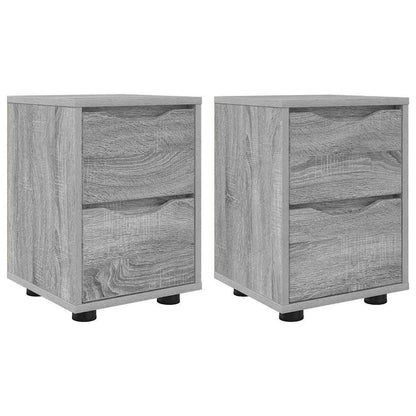 vidaXL Nachttische 2 pcs Graues Sonoma 30,5 x 30 x 43 cm Holzwerkstoff