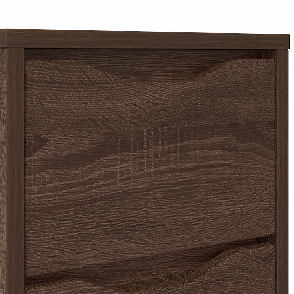 vidaXL Nachttische 2 pcs Braun Eichen-Optik 30,5 x 30 x 43 cm