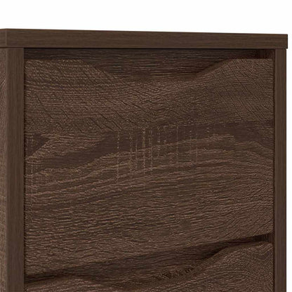 vidaXL Nachttische 2 pcs Braun Eichen-Optik 30,5 x 30 x 43 cm