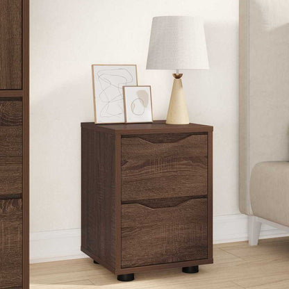 vidaXL Nachttische 2 pcs Braun Eichen-Optik 30,5 x 30 x 43 cm