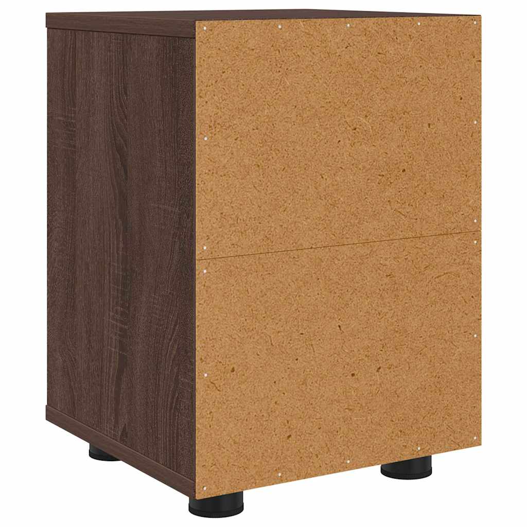 vidaXL Nachttische 2 pcs Braun Eichen-Optik 30,5 x 30 x 43 cm