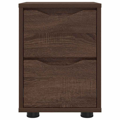 vidaXL Nachttische 2 pcs Braun Eichen-Optik 30,5 x 30 x 43 cm