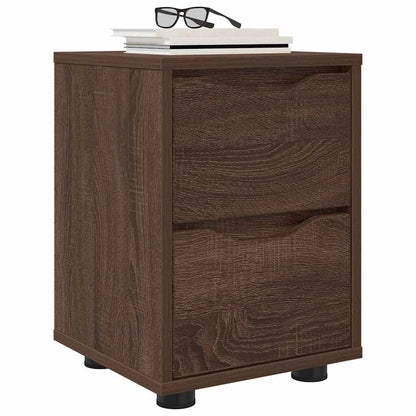 vidaXL Nachttische 2 pcs Braun Eichen-Optik 30,5 x 30 x 43 cm