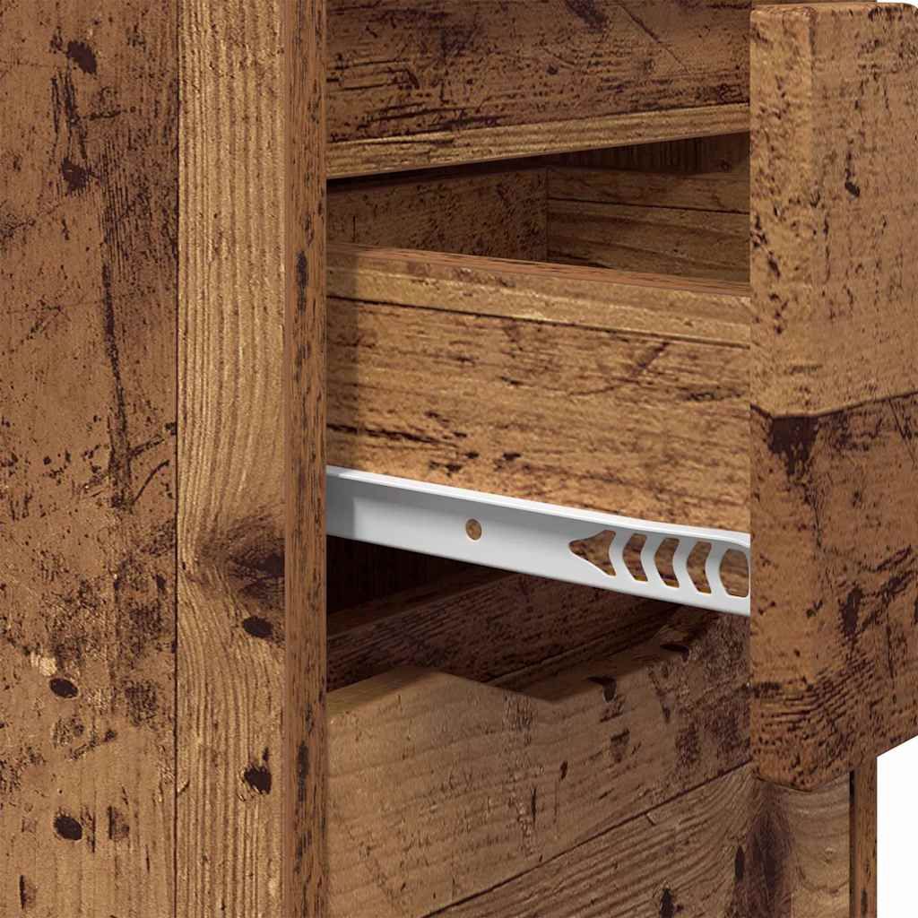 vidaXL Nachttisch Altholz 30,5 x 30 x 43 cm Holzwerkstoff