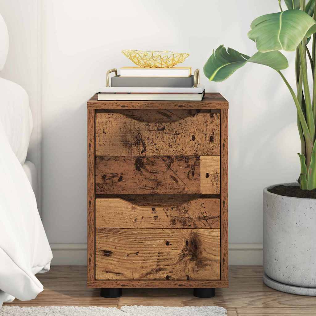 vidaXL Nachttisch Altholz 30,5 x 30 x 43 cm Holzwerkstoff